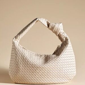 Anthropologie Melie Bianco The Brigitte Satchel Ivory Purse
